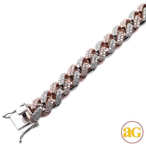 10KW+R 12.28CTW DIAMOND MIAMI CUBAN BRACELET - 9"