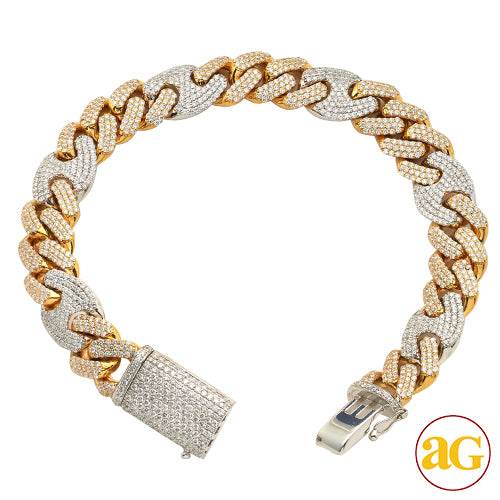 10KYW 8.43 CTW - 2 TONE MIAMI CUBAN LINK - Norma's Jewelry