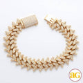 10KY 10.76CTW DIAMOND SPIKE LINK CUBAN BRACELET - Norma's Jewelry