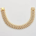 10KY 10.35CTW DIAMOND SPIKE MIAMI CUBAN BRACELET - Norma's Jewelry