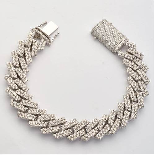 10KW 19.69CTW DIAMOND SQUARE LINK MIAMI CUBAN - Norma's Jewelry