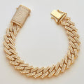 10KY 14.13CTW DIAMOND SQUARE LINK MIAMI CUBAN - Norma's Jewelry