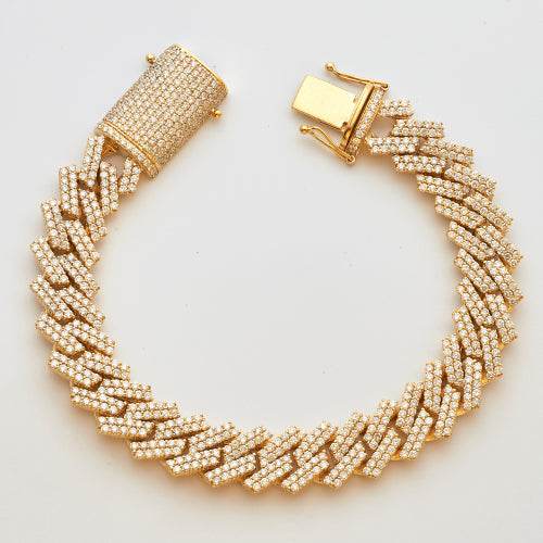 10KY 11.75CTW DIAMOND SQUARE LINK MIAMI CUBAN - Norma's Jewelry