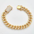 14KY 5.44CTW DIAMOND MIAMI CUBAN BRACELET - Norma's Jewelry