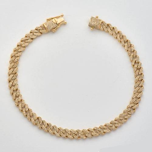 10KY 2.35CTW DIAMOND SQUARE LINK MIAMI CUBAN - Norma's Jewelry