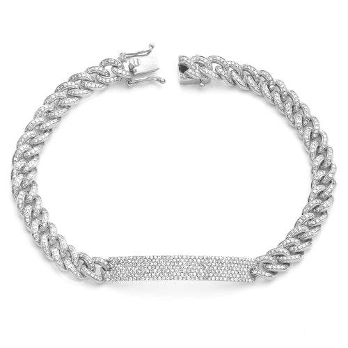 14KW 2.15CTW DIAMOND MIAMI CUBAN BRACELET WITH DIA - Norma's Jewelry