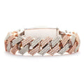 10KW+R 22.55CTW DIAMOND SQUARE CUBAN BRACELET - - Norma's Jewelry