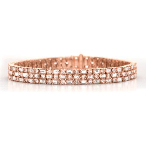 14KY 11.25CTW MENS DIAMOND BRACELET - Norma's Jewelry