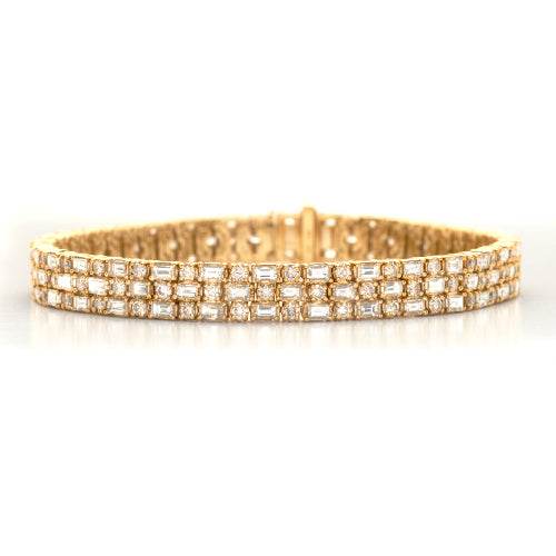 14KY 11.25CTW MENS DIAMOND BRACELET - Norma's Jewelry