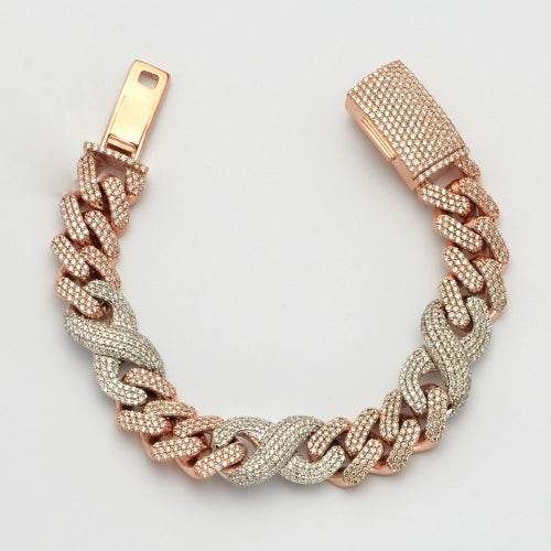 10KR+W 14.46CTW DIAMOND MIAMI CUBAN & INFINITY - Norma's Jewelry