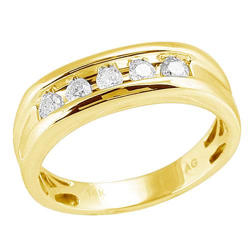 14KY 0.55CTW DIAMOND MEN'S BAND - Norma's Jewelry