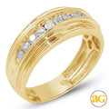 14KY 0.55CTW DIAMOND SINGLE ROW CHANNEL SET MENS - Norma's Jewelry