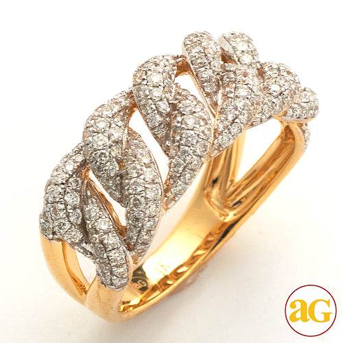 14KY 1.65CTW DIAMOND MIAMI CUBAN MENS RING - Norma's Jewelry