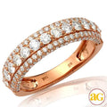 14KR 1.75CTW DIAMOND MENS 1/2 ETERNITY BAND - Norma's Jewelry