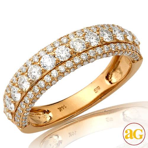 14KY 1.85CTW DIAMOND MENS 1/2 ETERNITY BAND - Norma's Jewelry