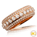 14KR 2.50CTW DIAMOND MENS 1/2 ETERNITY BAND - Norma's Jewelry
