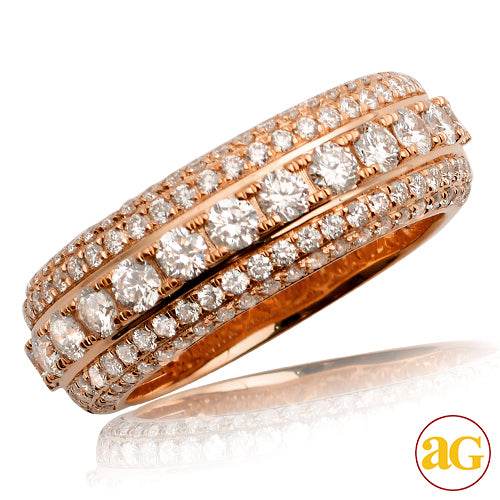 14KR 2.50CTW DIAMOND MENS 1/2 ETERNITY BAND - Norma's Jewelry
