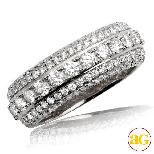 14KW 2.50CTW DIAMOND MENS 1/2 ETERNITY BAND - Norma's Jewelry