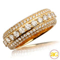 14KY 2.50CTW DIAMOND MENS 1/2 ETERNITY BAND - Norma's Jewelry