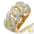10KY 1.65CTW DIAMOND MIAMI CUBAN MENS RING - Norma's Jewelry
