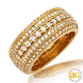 14KY 2.65CTW DIAMOND MENS 5-ROW BAND - Norma's Jewelry