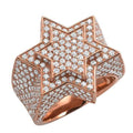 14KR 4.60CTW DIAMOND 3- STAR OF DAVID MENS RING - Norma's Jewelry
