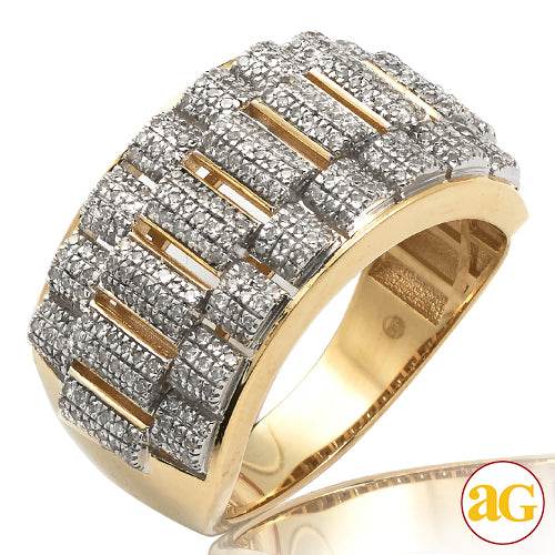 10KY 0.85CTW MICROPAVE DIAMOND MENS ROLEX LINK - Norma's Jewelry