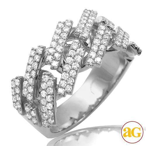 10KW 1.35CTW DIAMOND SQUARE LINK MIAMI CUBAN MENS - Norma's Jewelry