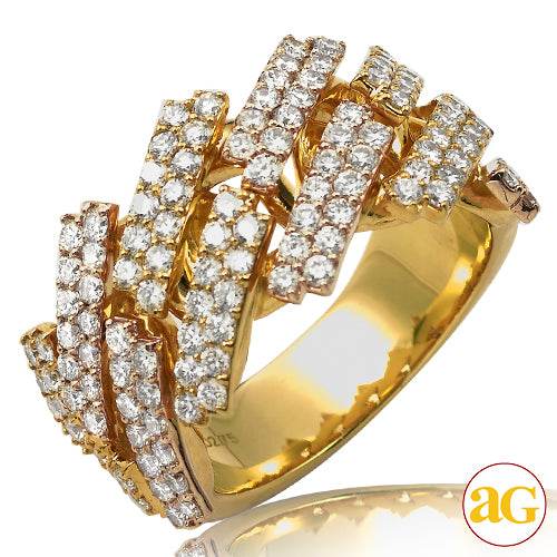 10KY 2.75 CTW DIAMOND SQUARE LINK MIAMI CUBAN - Norma's Jewelry