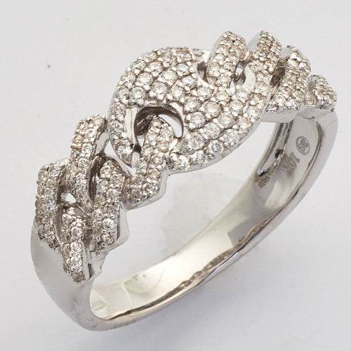 10KW 0.60CTW DIAMOND SQUARE LINK MIAMI CUBAN - Norma's Jewelry