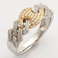 10KW+Y 0.60CTW DIAMOND SQUARE LINK MIAMI CUBAN - Norma's Jewelry