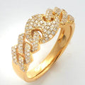 10KY 0.60CTW DIAMOND SQUARE LINK MIAMI CUBAN - Norma's Jewelry