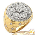 14KY 2.00CTW MENS NUGGET DIAMOND RING - Norma's Jewelry