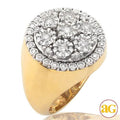 14KY 1.05CTW ILLUSION SET MENS ROUND DOME RING - Norma's Jewelry