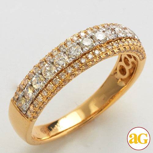 14KY 1.20CTW DIAMOND 3-D MENS BAND - Norma's Jewelry