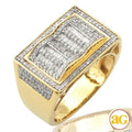 10KY 0.85 CTW BAQUETTE DIAMOND MEN'S RING - Norma's Jewelry