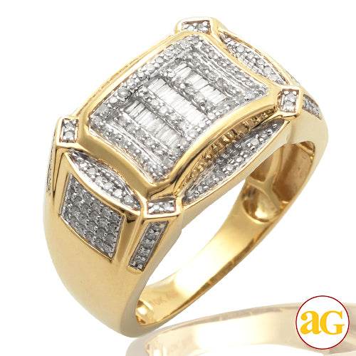10KY 0.60 CTW BAGUETTE DIAMOND MEN'S RING - Norma's Jewelry