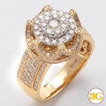 14KY 2.00CTW DIAMOND MENS CROWN CLUSTER RING - Norma's Jewelry