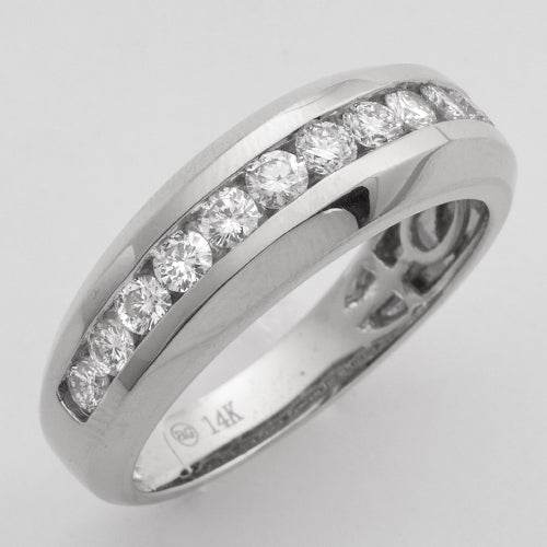 14KW 1.00CTW DIAMOND CHANNEL SET MENS BAND - Norma's Jewelry
