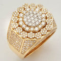 14KY 3.25CTW DIAMOND ROUND CLUSTER MENS RING - Norma's Jewelry