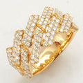 14KY 2.45CTW DIAMOND SQUARE CUBAN MENS RING - Norma's Jewelry