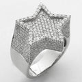 14KW 3.60CTW DIAMOND MENS STAR RING - SINGLE ROW - Norma's Jewelry