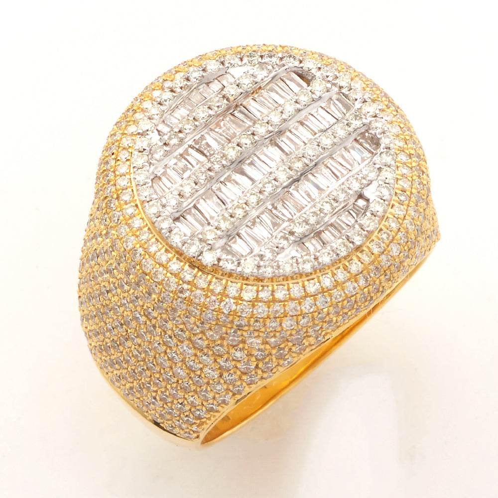 14KY+W 4.50CTW BAGUETTE DIAMOND MENS RING - Norma's Jewelry