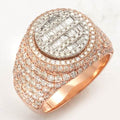 14KR+W 3.35CTW BAGUETTE DIAMOND MENS RING - ROUND - Norma's Jewelry