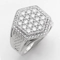 14KW 2.00CTW DIAMOND HEXAGON FACE MENS RING - Norma's Jewelry
