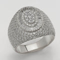 14KW 3.85CTW DIAMOND OVAL CLUSTER MENS RING - - Norma's Jewelry