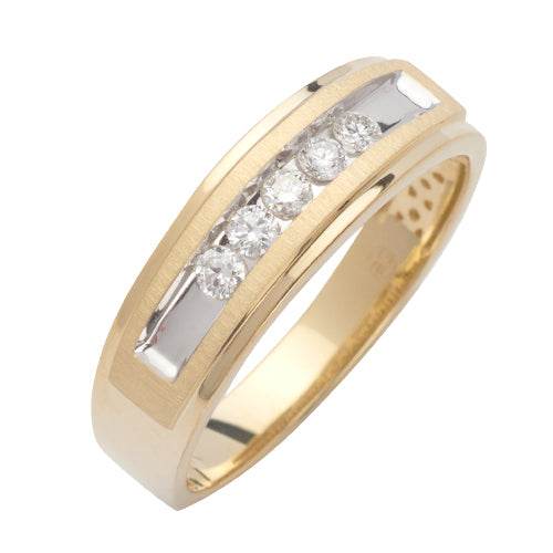 14KY+W 0.25CTW DIAMOND 5-STONE CHANNEL SET BAND - Norma's Jewelry