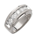 14KW 1.65CTW DIAMOND 5-STONE CHANNEL SET MENS BAND - Norma's Jewelry