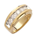 14KY 1.65CTW DIAMOND 5-STONE CHANNEL SET MENS BAND - Norma's Jewelry