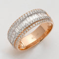 14KR 2.00CTW BAGUETTE DIAMOND MENS 1/2 BAND - Norma's Jewelry